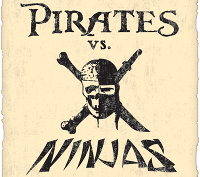 Pirates vs ninjas graphic